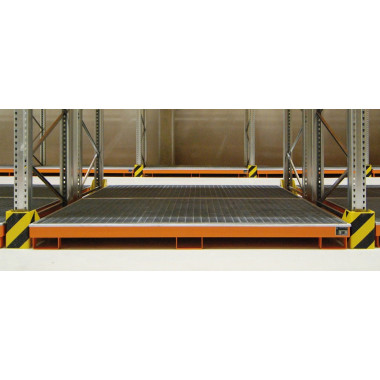 --Sumider of shelf with PE insert, painted, orange yellow