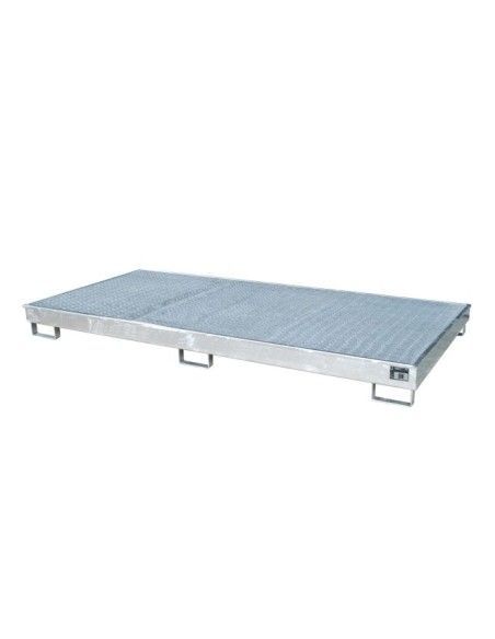 Cubetas de polietileno & metálicas--Sumidero de estante con inserto de PE, galvanizado en caliente