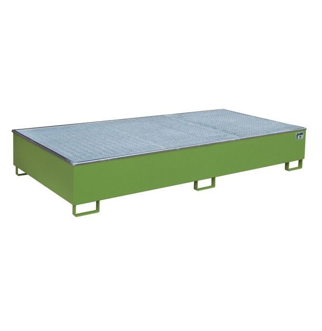 --Sumider of shelf with PE insert, painted, green