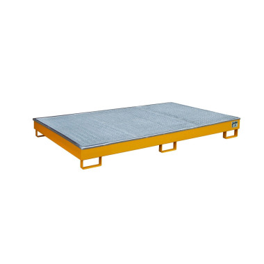 --Sumider of shelf with PE insert, painted, orange yellow