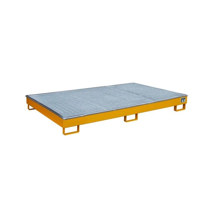 --Sumider of shelf with PE insert, painted, orange yellow