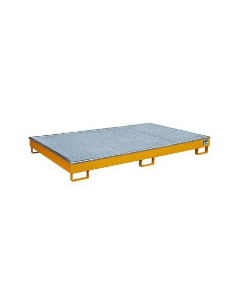--Sumider de prateleira com inserção PE, pintado, amarelo laranja
