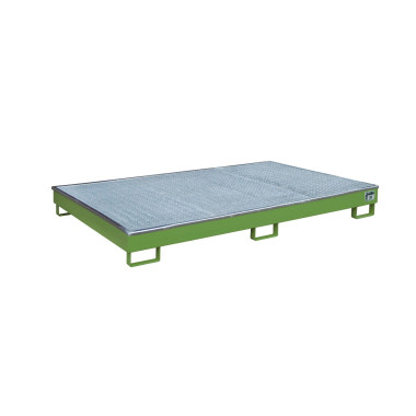 --Sumider of shelf with PE insert, painted, green