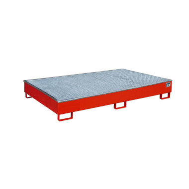 -Sumidero de balda with PE insert, painted, red fire