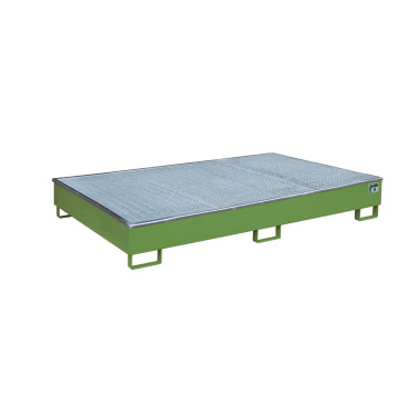 --Sumider of shelf with PE insert, painted, green