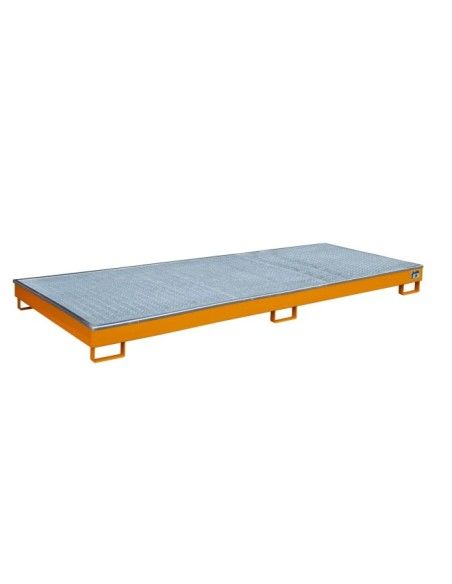 --Sumider of shelf with PE insert, painted, orange yellow