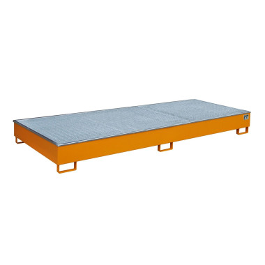 --Sumider of shelf with PE insert, painted, orange yellow