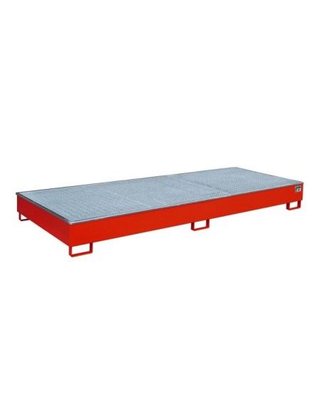 --Balda setaccio con inserto in PE, dipinto, fuoco rosso