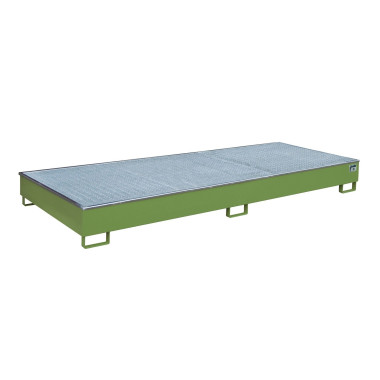 --Sumider of shelf with PE insert, painted, green