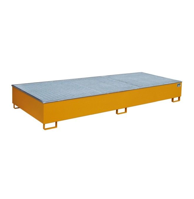 --Sumider of shelf with PE insert, painted, orange yellow