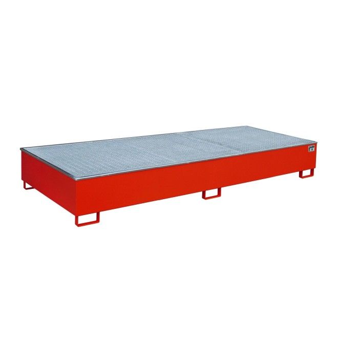Balda colectora con inserto de PE, pintado, rojo fuego