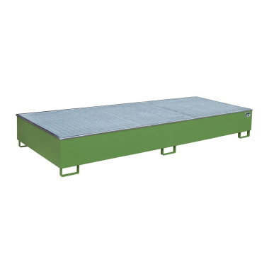 --Sumider of shelf with PE insert, painted, green