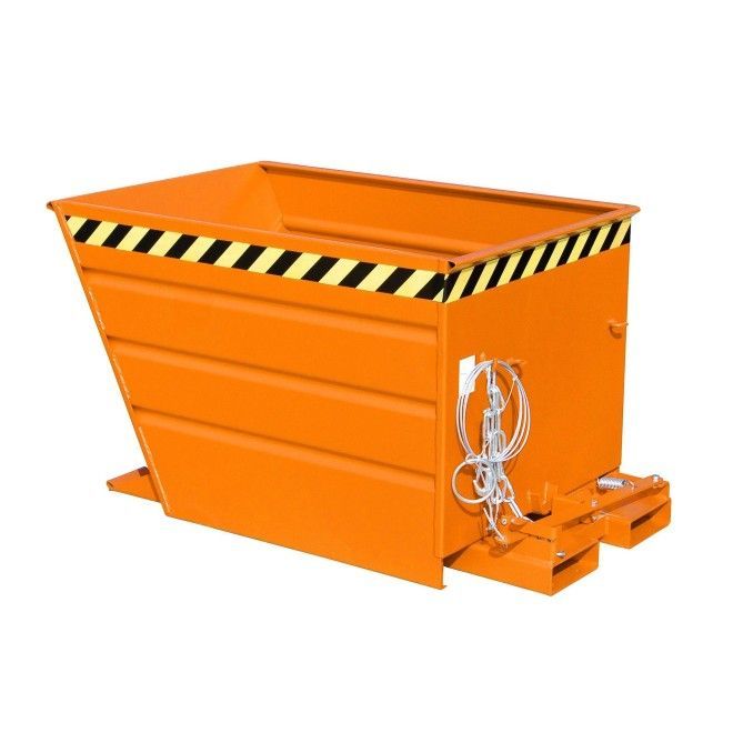 Bacs Basculants--Conteneur tilting, peint, jaune orange