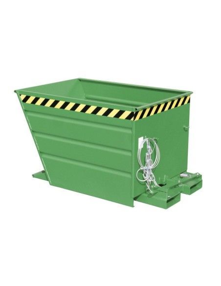 Tilting Container--Container tilting, painted, green silk