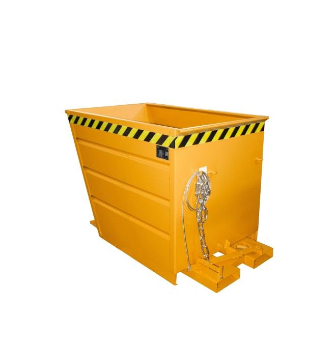 Bacs Basculants--Conteneur tilting, peint, jaune orange