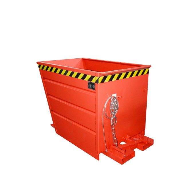 Bacs Basculants--Conteneur tilting, peint, feu rouge