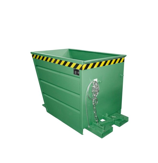 Tilting Container--Container tilting, painted, green silk