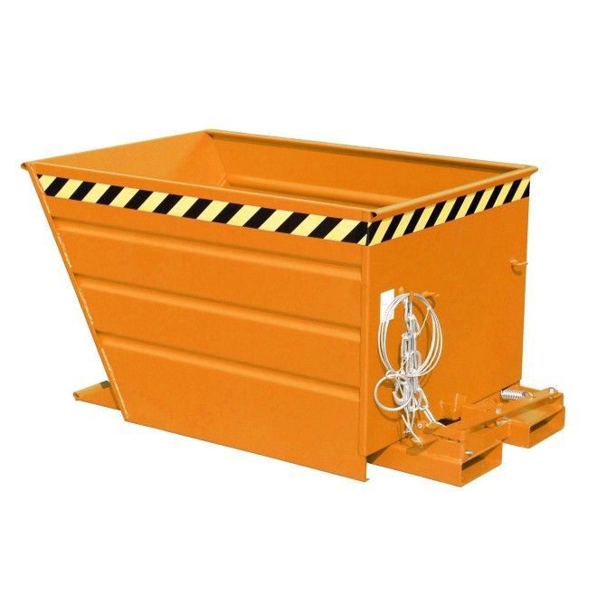 Contenitore Ribaltabile--Contenitore ribaltabile, dipinto, giallo arancio