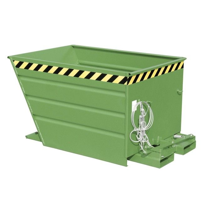 Bacs Basculants--Conteneur tilting, peint, soie verte