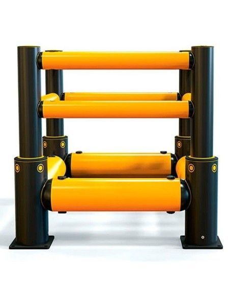 Protection Industrielle--Rail 2 protège-colonne + double rail