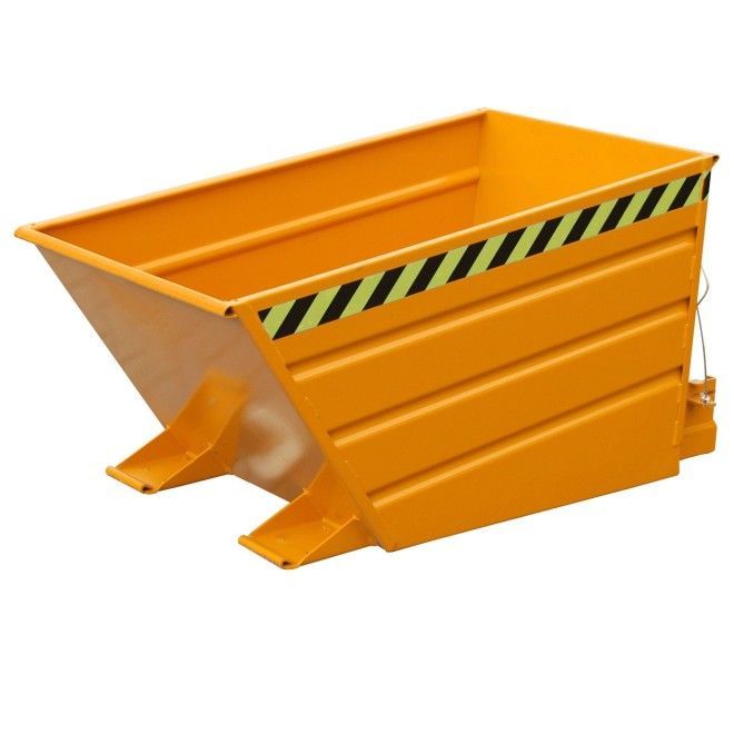 Contenitore Ribaltabile--Contenitore ribaltabile, dipinto, giallo arancio