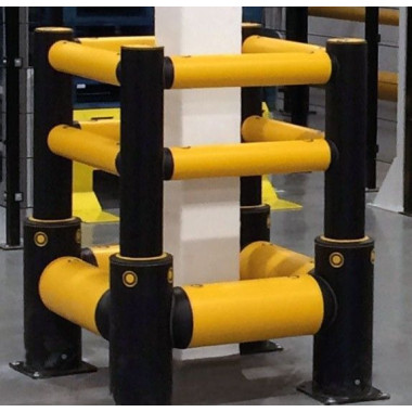 Protection Industrielle--Rail 2 protège-colonne + double rail 2