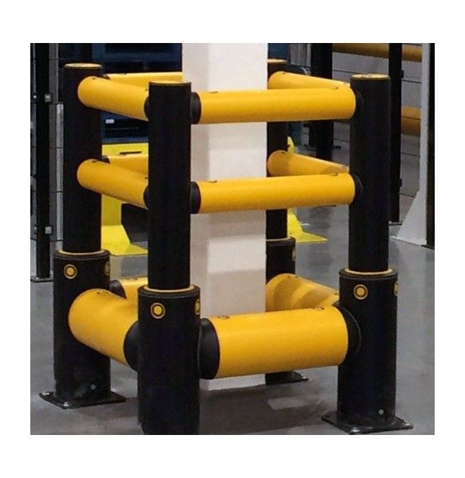Industrial Protection--Rail 2 Column Protector + Double Rail