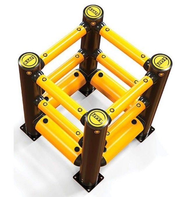Industrial Protection--Rail 2 Column Protector + Double Rail