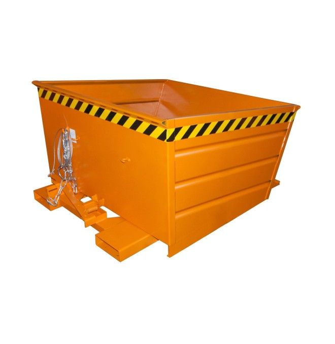 Contenedor basculante, pintado, Amarillo naranja