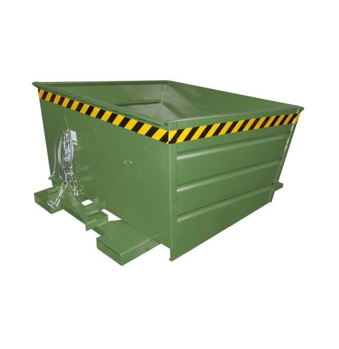 Bacs Basculants--Conteneur tilting, peint, soie verte