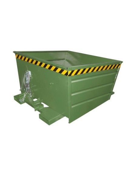 Tilting Container--Container tilting, painted, green silk
