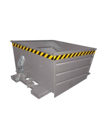 Contenedor basculante, pintado, gris ratón