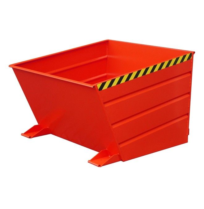 Bacs Basculants--Conteneur tilting, peint, feu rouge