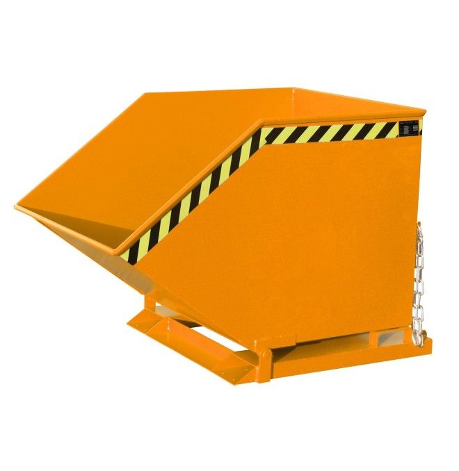 Tilting Container--Baculating fly, painted, Orange yellow