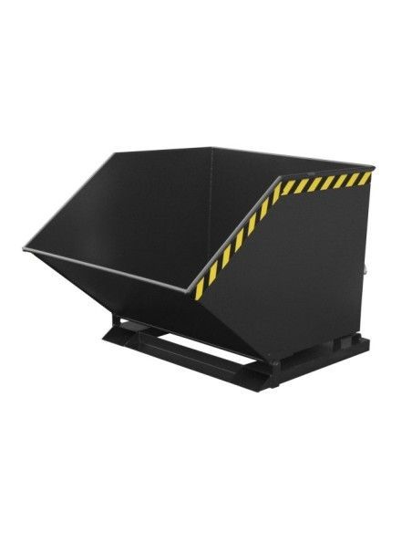 Recipiente Inclinável-- mosca com base, pintado, cinza preto