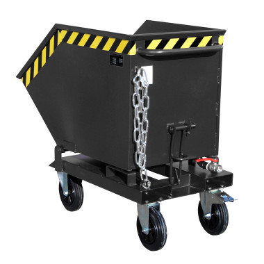 Tilting Container--Container cartoon, painted, blackish gray