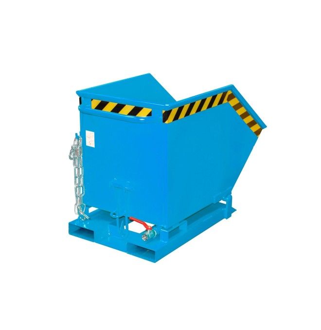 Tilting Container--Container cartoon, painted, light blue