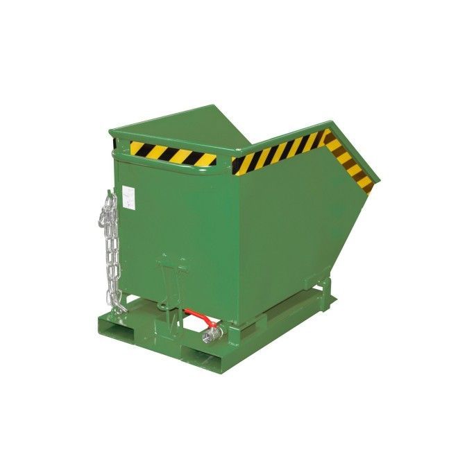 Tilting Container--Container cartoon, painted, green