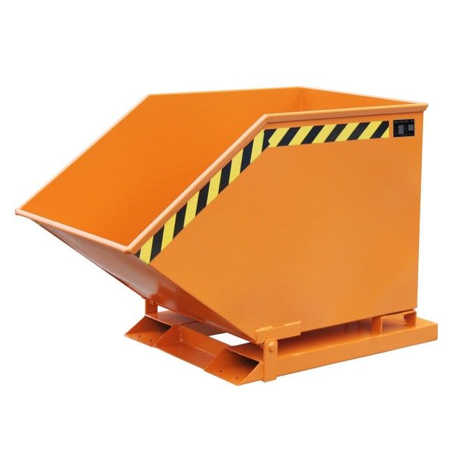 Bacs Basculants--Conteneur vernis, peint, jaune orange