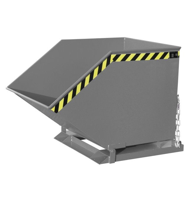 Contenedor basculante para virutas, pintado, gris ratón