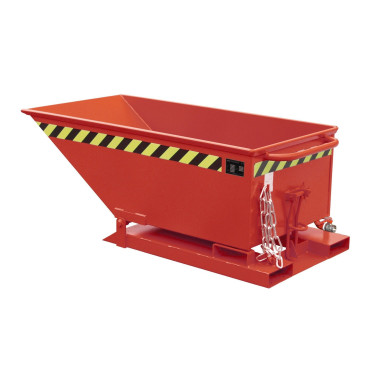 Contenedor basculante para virutas, pintado, Rojo fuego