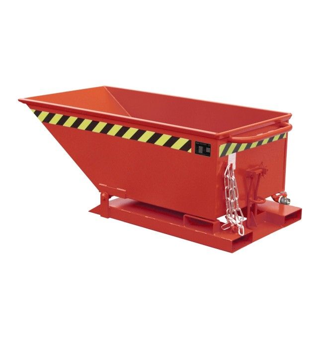 Contenedor basculante para virutas, pintado, Rojo fuego