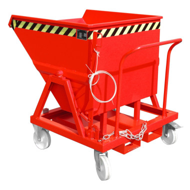 Recipiente Inclinável-- mosca, pintado, fogo vermelho