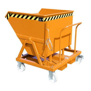 Tilting Container--Baculating fly, painted, Orange yellow
