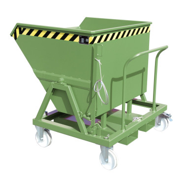 Tilting Container--Basquetic fly, painted, green