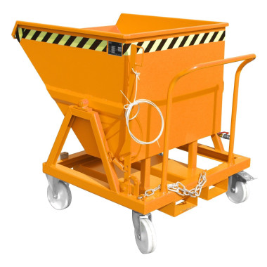 Bacs Basculants--Conteneur vernis, peint, jaune orange