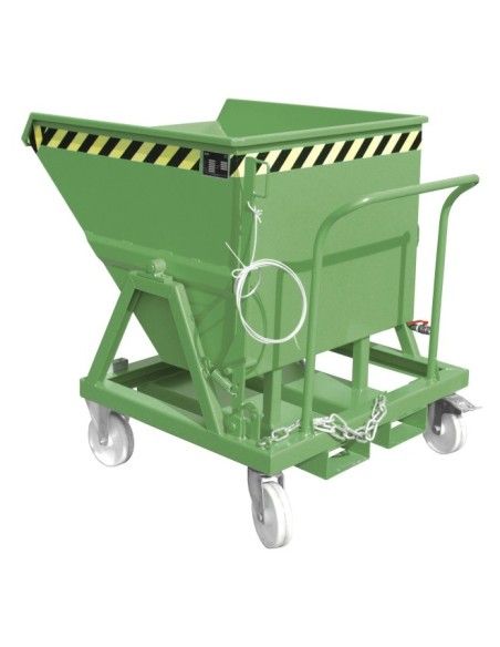 Tilting Container--Container cartoon, painted, green