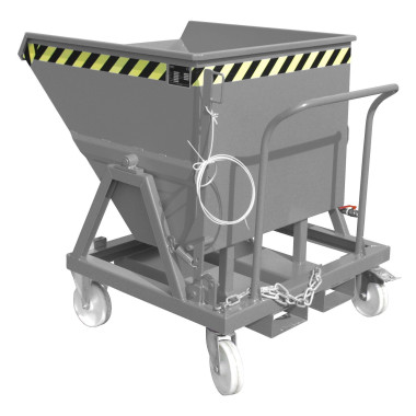 Tilting Container--Container cartoon, painted, gray mouse