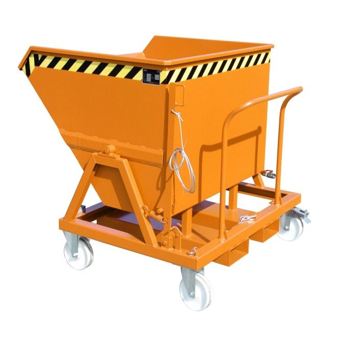 Kippbehälter--Container lack, lackiert, orange gelb