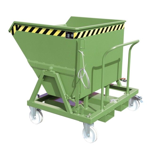 Tilting Container--Container cartoon, painted, green